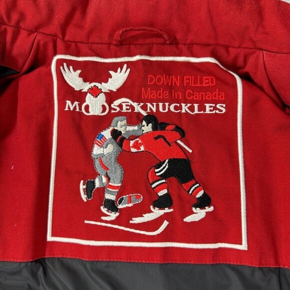 Moose knuckles Red Bomber Jacket Women’s Size L - Picture 11 of 16